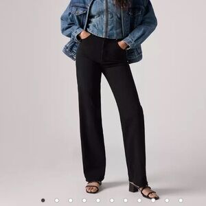 Levi’s Premium Big E Ribcage Ankle Jeans Black High Rise W30 L27